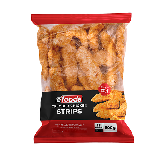 EFOODS BUDGET CRUMBED CHICKEN STRIPS Econo Foods