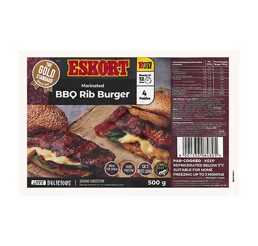 ESKORT MARINATED RIB BURGERS Econo Foods