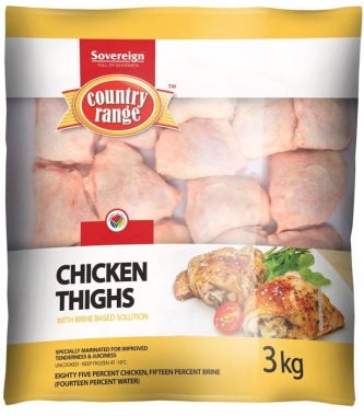 COUNTRY RANGE IQF CHICKEN THIGHS 3KG | Econo Foods