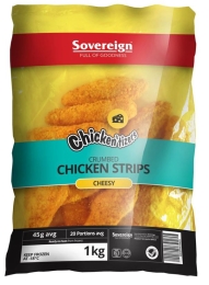 SOVEREIGN S/ STYLE CRUMBED CHICKEN CHEESY STRIPS (
