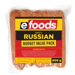 EFOODS BUDGET SPICY PORK RUSSIANS